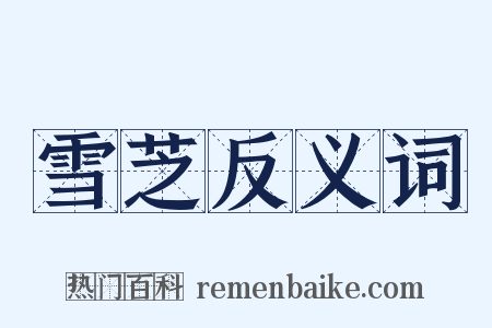 雪芝反义词是什么意思的图片